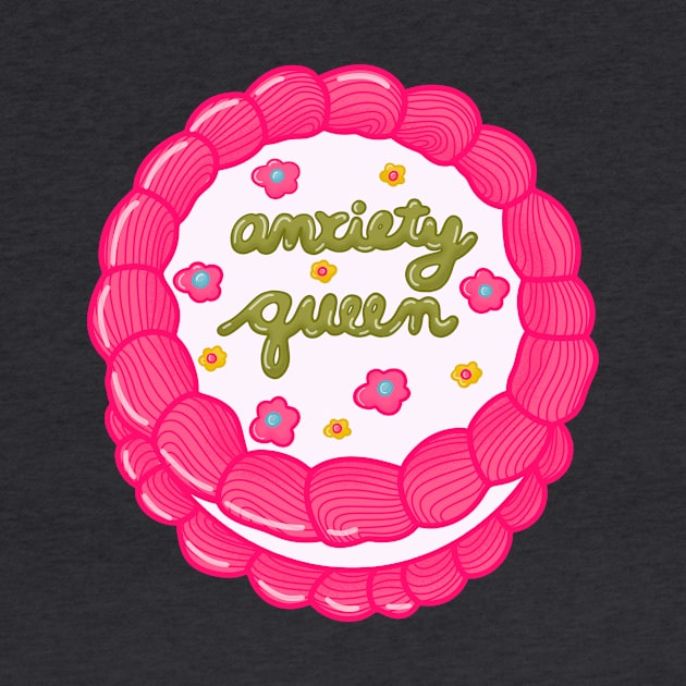 Anxiety Queen Cake by Moon Ink Design